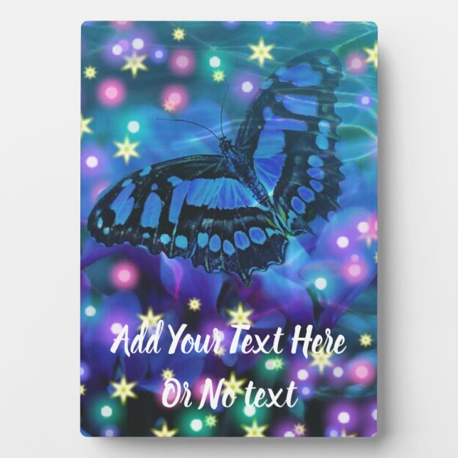 Magical Blue Butterfly Fotoplatte (Vorderseite)