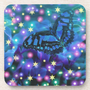Magical Blue Butterfly Getränkeuntersetzer