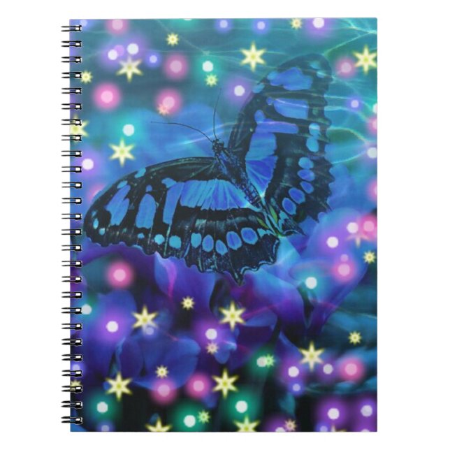 Magical Blue Butterfly Notizblock (Vorderseite)