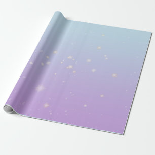 Magical Blue Lilac Bokeh Ästhetik Gradient Ombre Geschenkpapier