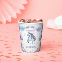 Magical Blue und Lila Unicorn Geburtstag