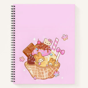 Magical Bunny Sundae T - Shirt Sweet Kawaii Desser Notizbuch