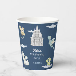 Magical Castle Niedlich Dragons Kindergeburtstag B Pappbecher