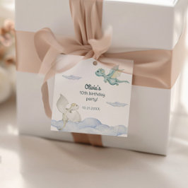 Magical Castle Niedlich Dragons Kindergeburtstag Geschenkanhänger