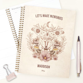 Magical Celestial Mushroom Moon Boho Planer