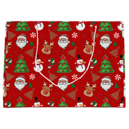 Magical Christmas – Santa, Reindeer & Snowflakes Große Geschenktüte