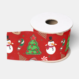 Magical Christmas – Santa, Reindeer & Snowflakes Ripsband