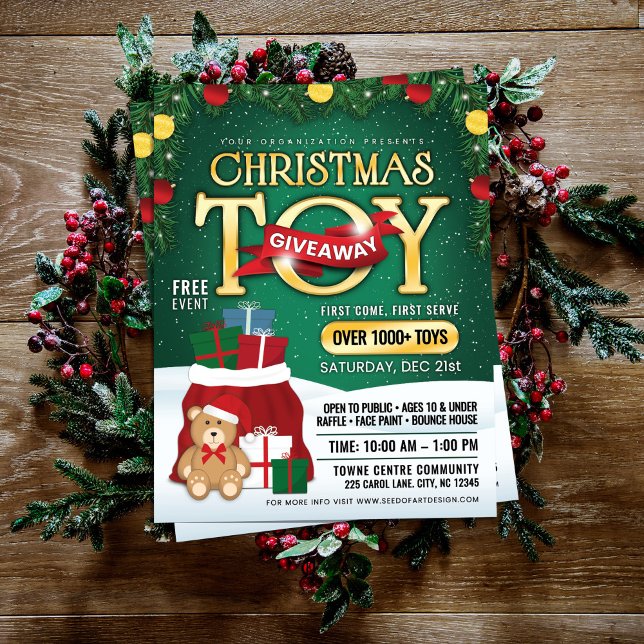 Magical Christmas Toy Giveaway: Santa Bag & Teddy Flyer (Von Creator hochgeladen)