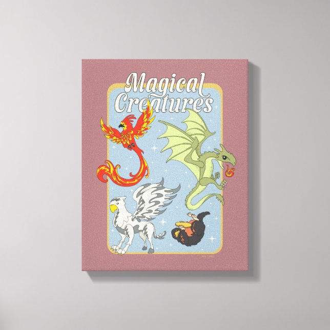 Magical Creatures Vintage Graphic Leinwanddruck (Vorderseite)