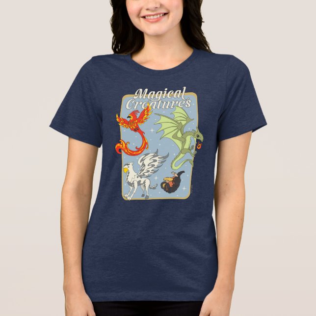 Magical Creatures Vintage Graphic Tri-Blend Shirt (Vorderseite)