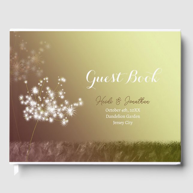 Magical Dandelion Wedding Gästebuch (Vorderseite)
