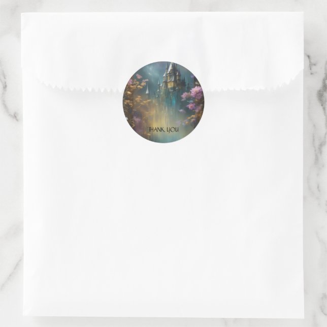 Magical Dreamland Artwork for Fantasy Lover Runder Aufkleber (Tasche)