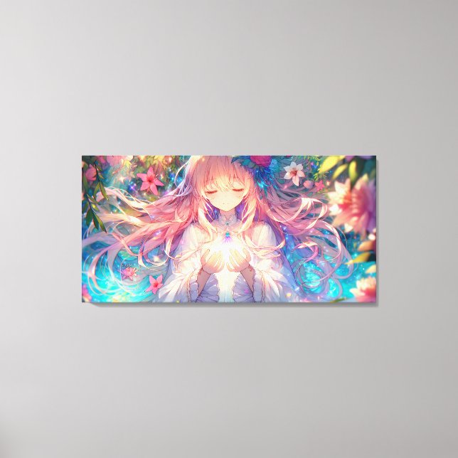 Magical Ethereal Anime Girl Leinwanddruck (Vorderseite)