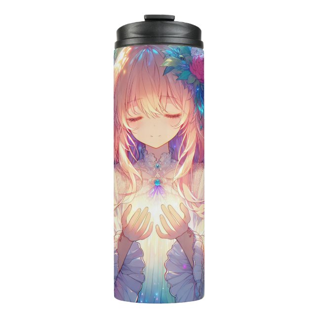 Magical Ethereal Anime Girl Thermosbecher (Vorderseite)
