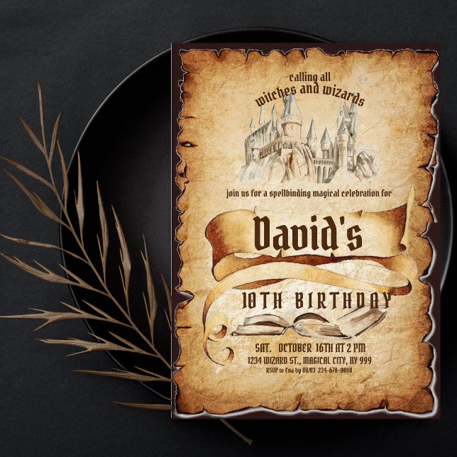 Magical Fabulous 10th Birthday Party Invitation (Créateur téléchargé)