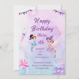 Magical Fairies Girls Card Geburtstag Einladung