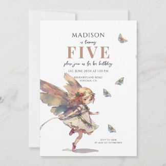 Magical Fairy 5. Geburtstag Einladung