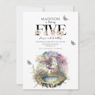 Magical Fairy 5. Geburtstag Einladung