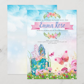 Magical Fairy Birthday Party Einladung