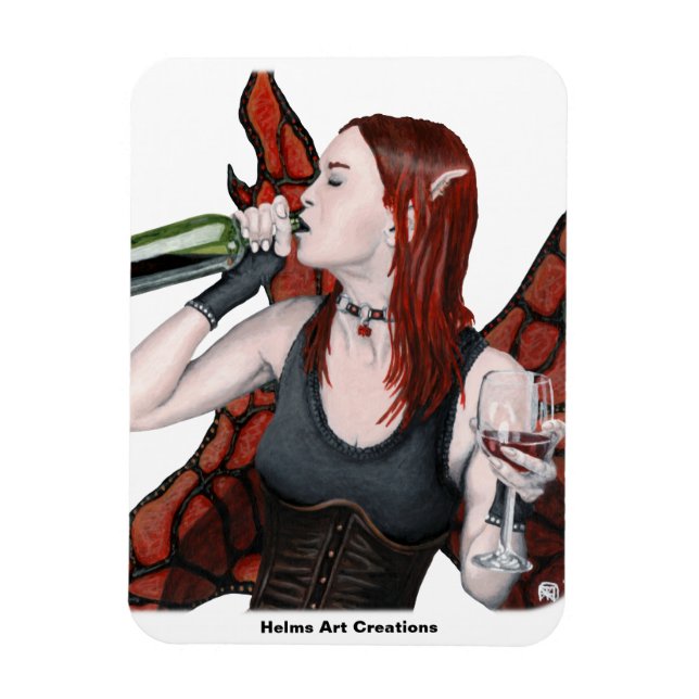 Magical Fairy Drinks Weinkultur und Erde Magnet (Vertikal)