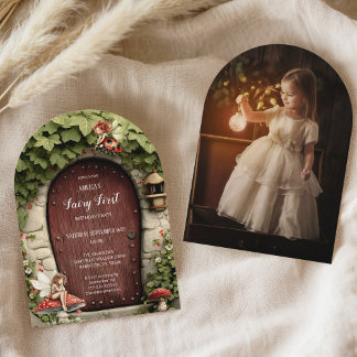 Magical Fairy First Birthday Photo Birthday Einladung