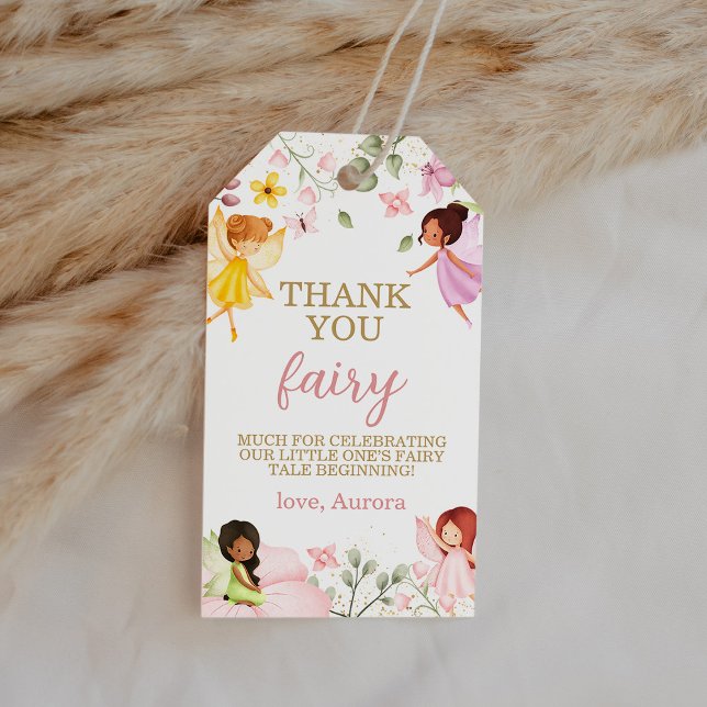 Magical Fairy Floral Baby Dusche Vielen Dank für I Geschenkanhänger (Von Creator hochgeladen)