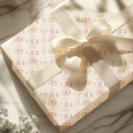 Magical Fairy Floral Garden Pixie 1. Geburtstag Geschenkpapier