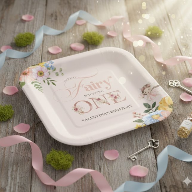 Magical Fairy Floral Garden Pixie Girls Birthday  Pappteller (Von Creator hochgeladen)