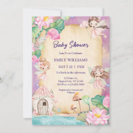 Magical Fairy Garden Baby Shower Einladung