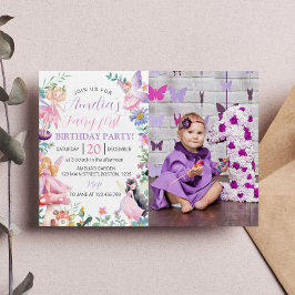 Magical Fairy Girl 1. Geburtstag Einladung