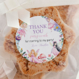 Magical Fairy Labels Geburtstagsdusche Runder Aufkleber