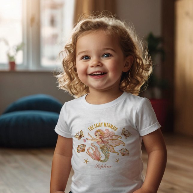 Magical Fairy Mermaid Kleinkind Birthday Shirt (Von Creator hochgeladen)