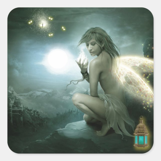 Magical Fairy Quadratischer Aufkleber (Vorderseite)