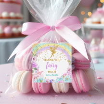 Magical Fairy Rainbow Birthday Favor Stickers