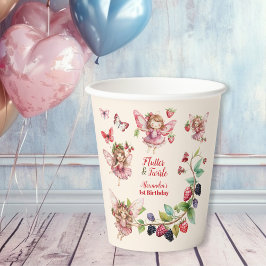 Magical Fairy Strawberry Garden Pixie 1. Geburtsta Pappbecher