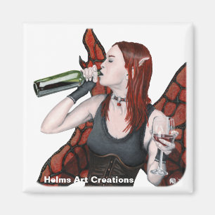 Magical Fairy Vin Bouteille Imaginaire Magnet