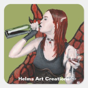 Magical Fairy Wine Flasche Fantasy Art Sticker