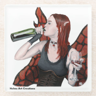 Magical Fairy Wine Flasche Fantasy Glass Untersetz Glasuntersetzer