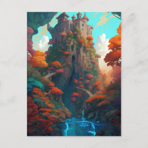 Magical Fantasy Castle Postkarte