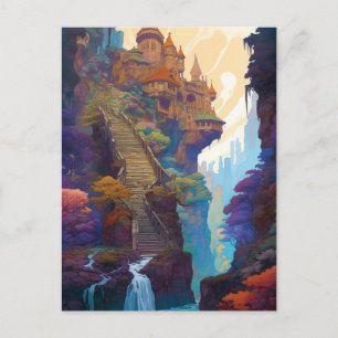 Magical Fantasy Castle Postkarte