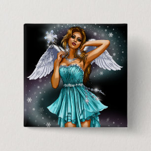 Magical Female Fairy Button
