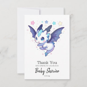 Magical Fiery Dragon Baby Dusche Dankeskarte