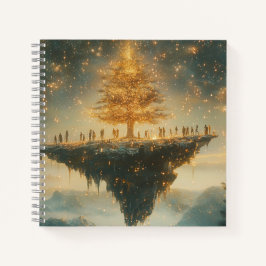 Magical Floating Christmas Tree Notebook Notizbuch