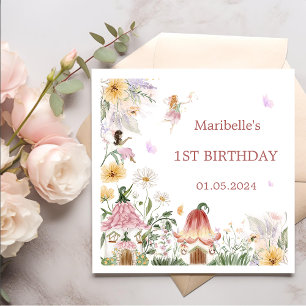 Magical Floral Fairy Birthday Napkins Serviette