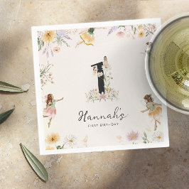 Magical Floral Fairy Birthday Serviette