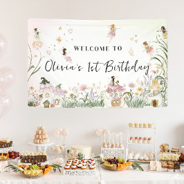 Magical Floral Fairy | Geburtstag Banner