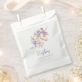 Magical Floral Unicorn Geburtstag Geschenktütchen