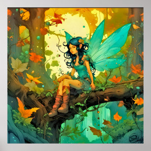 Magical Forest Fairy Poster