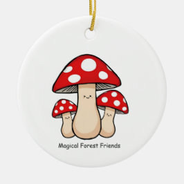 Magical Forest Friends – Cute Illustration Keramik Ornament