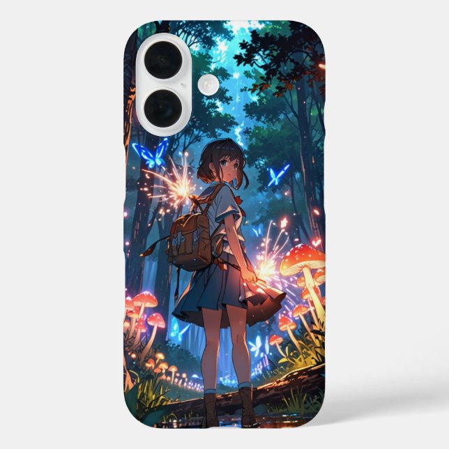 Magical Forest Girl iPhone 16 Hülle (Rückseite)